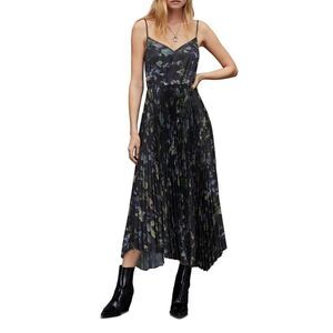 AllSaints Floral Pleated Midi Dress size XS